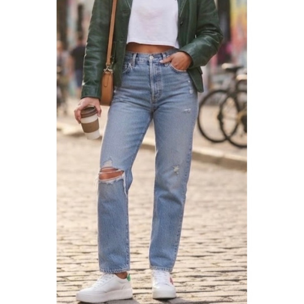 Abercrombie & Fitch Curve Love 90s Straight Ultra High Rise Jeans 30/10R
